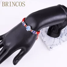 Модный, ручной работы, турецкий, голубой глаз, красная веревка, тканый, хороший удачный браслет для мужчин и женщин, ювелирное изделие, подарок, ювелирное изделие, богемный браслет