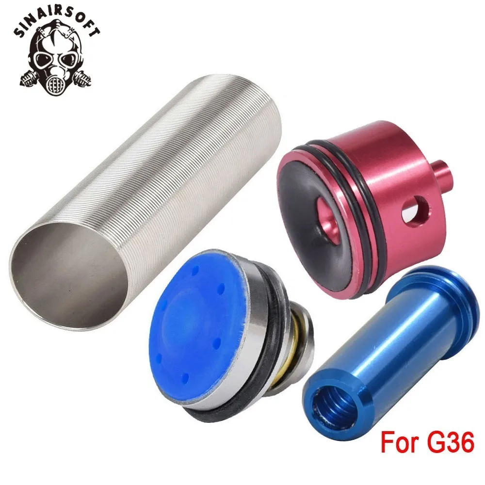 Hot Sale MA 4pcs Cylinder Head /piston /nozzle /Cylinder Set For G36 Series Airsoft AEG Hunting Accessories | Спорт и развлечения