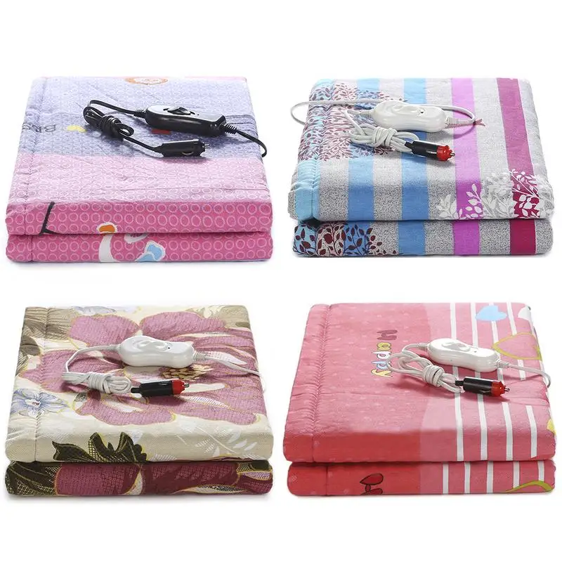

24V Car Electric Heating Blanket Linen Thickened Lengthened Large Portable Anti-cold Simplicity Pattern Warm Truck Seat Cushion