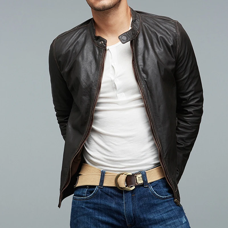 Fashion warm slim kleding vintage Jassen, mannen echt Lederen motor biker jacketplus size, cowhidehandsome Fashion warm slim kleding vintage Jassen, mannen echt Lederen motor biker jacketplus size, cowhidehandsome
