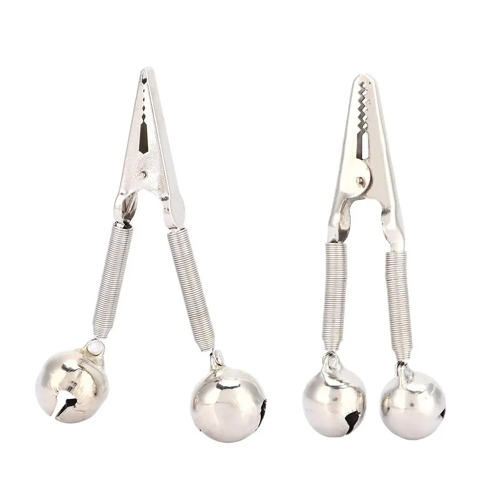 

16/18mm Sea Fishing Alarm Bell Stainless Steel Double Bell Pole Assembly Crocodile Clip Fish Alarm Bell Fishing Accessory