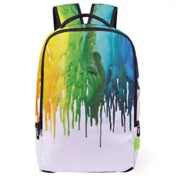 3D ноутбук рюкзак унисекс школьный студенческий Рюкзак Красочные граффити краска рюкзак