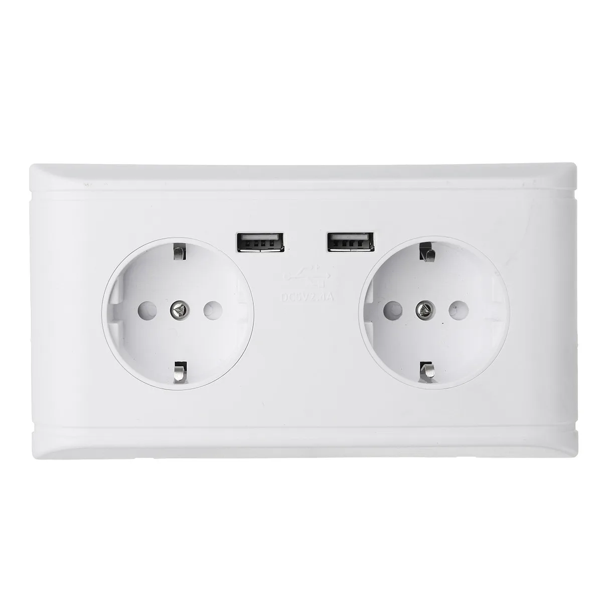 

Multifunction SWILET 5V 2.4A Best Dual 2 USB Ports Power Outlet Panel EU Standard Plug Wall Socket For Charger Adapter