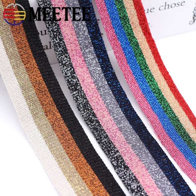 

10Meters 4cm Polyester Knitting Stripe Webbing Sport Pants Cloth Elastic Band Stretching Lace Ribbons DIY Garments Accessories