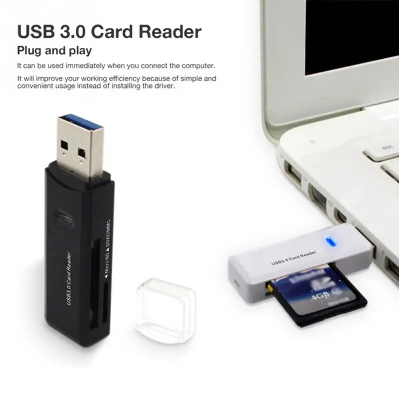 Mutifuctional USB 3 0 кардридер 2 слота/MMC + Micro/T flash для ПК ноутбука и Mirco порт