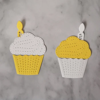 

Cup Cake Dies Metal Cutting Dies Stencils for Scrapbooking Album Candle Craft Die Cut for Card Making Decoration Embossing