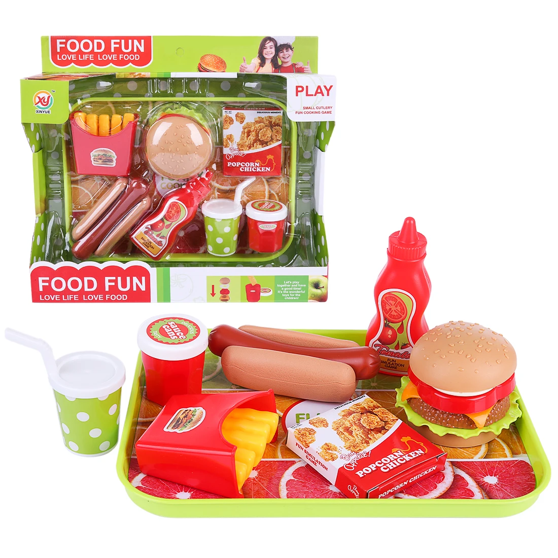 

New 9/12/13Pcs Pretend Play Hamburger Fast Food Playset Educational Funny Toys for Children