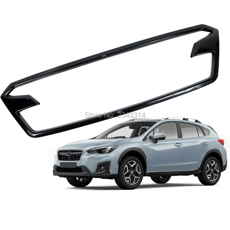 Для Subaru XV GT3 GT7 2017 2018 ABS углеродное волокно добавить на переднюю решетку накладка