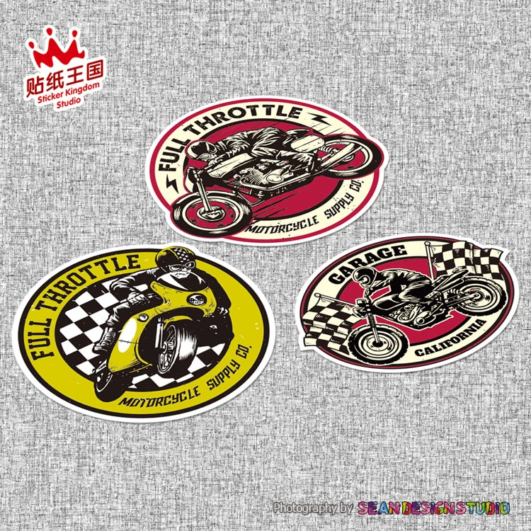 Cafe Racer Old School Ride Ace Bobber Sticker Helmet Moto Motorcycle Auto Decal Sticker Waterproof 24 Decals Stickers Aliexpress