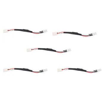

5 Pcs 3 Pins Noise Reduction Cable Lead for PC Cooling Fan