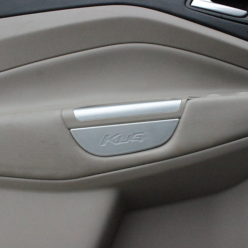 

My Good Car Car Chrome Front Door Handle Box Doors Storage Armrest Box for Ford Kuga Escape 2013 - 2018