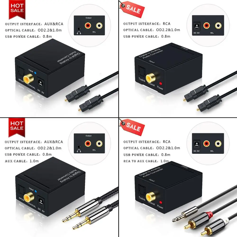 Optical Cable Digital to Analog Audio Converter Optical to RCA Audio Cable RCA Adapter Toslink To Analog RCA 3.5mm Jack Adapter Optical Cable Digital to Analog Audio Converter Optical to RCA Audio Cable RCA Adapter Toslink To Analog RCA 3.5mm Jack Adapter