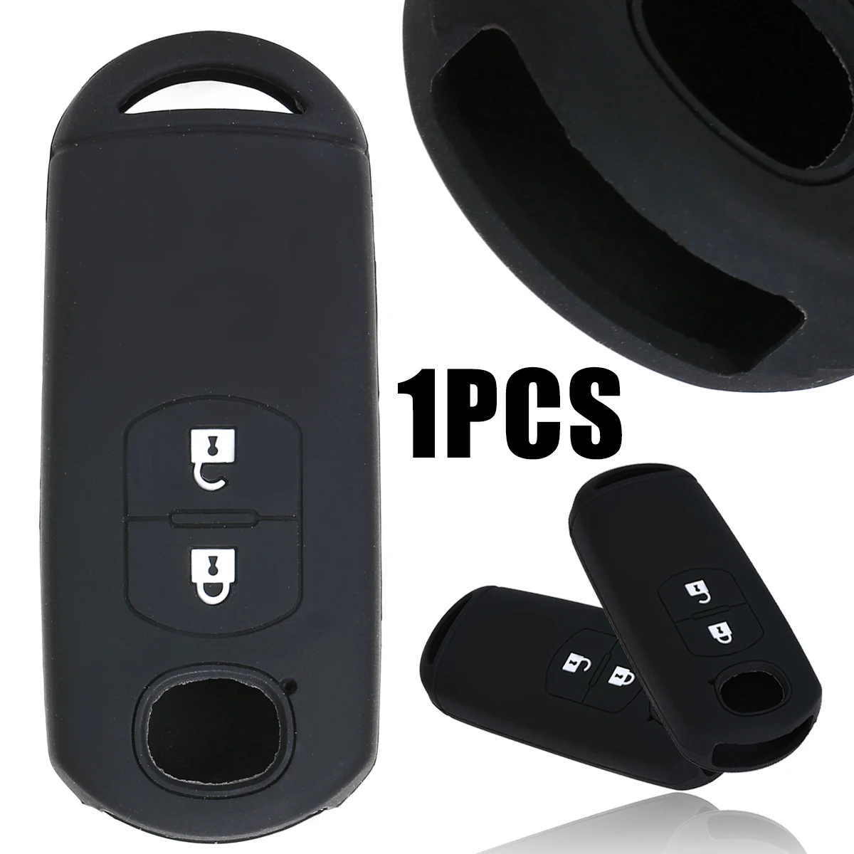 

2 Button Remote Fob Silicone Key Case Cover For Mazda CX-5 CX-7 CX-9 MX5 6 Atenza 2010-2018