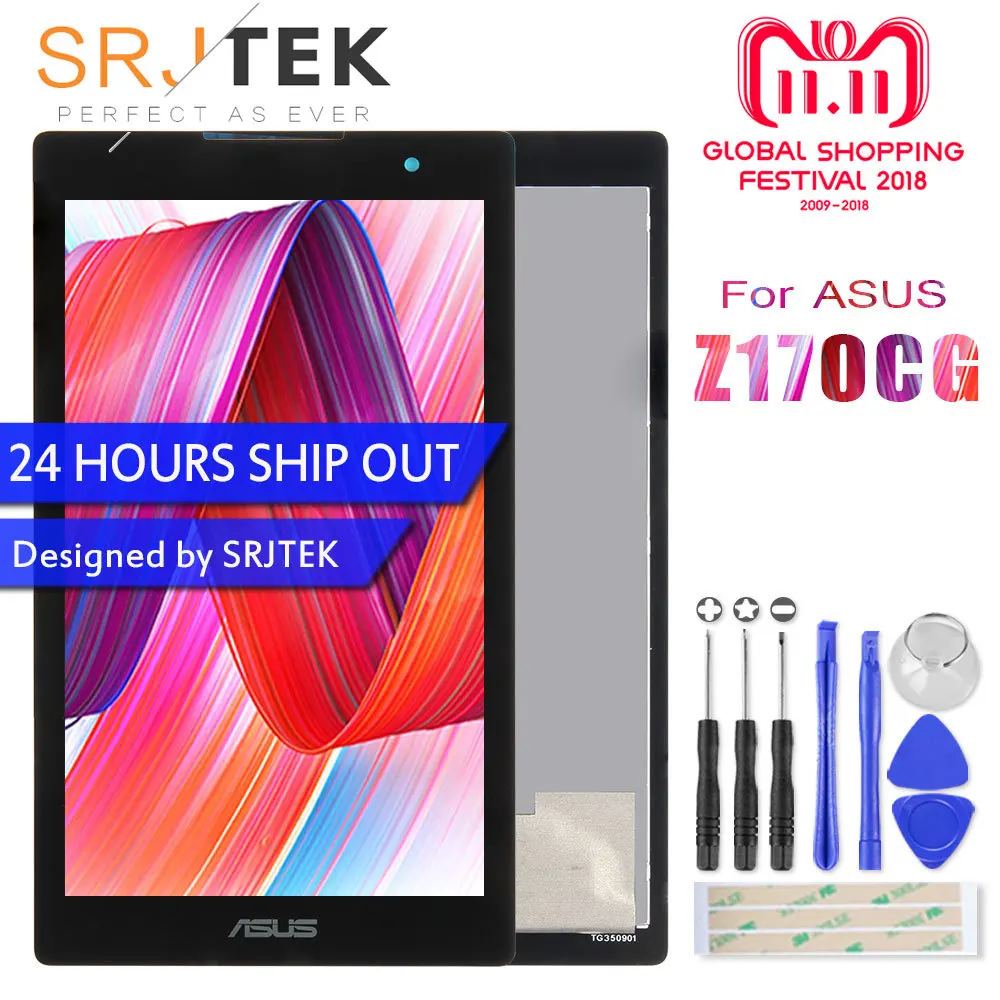 Original 7'' For Asus ZenPad C 7.0 Z170 Z170CG LCD Display+Touch Screen Digitizer Sensors Glass Full Assembly Tablet Pc