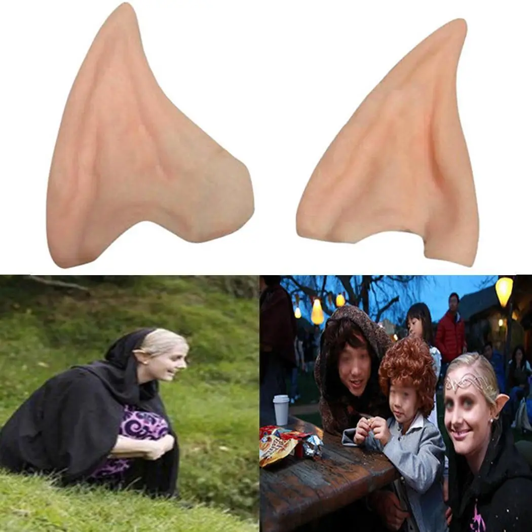 

Unisex Soft Pointed Latex Ear Fake Ear 13g Party Cosplay Accessories Nude