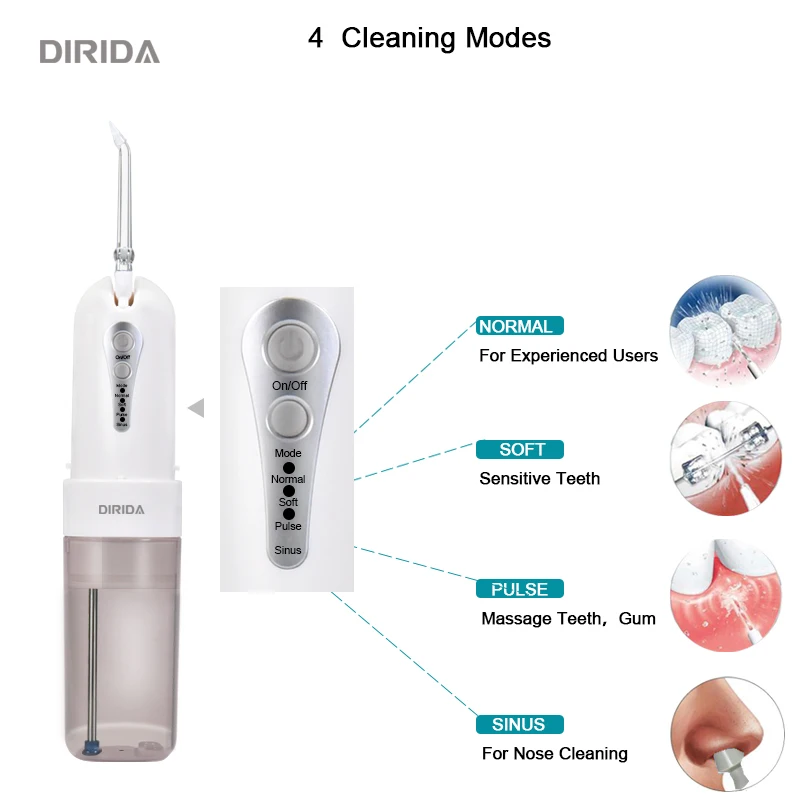 DIRIDA D1001 Новый беспроводной портативный складной электрический ирригатор для