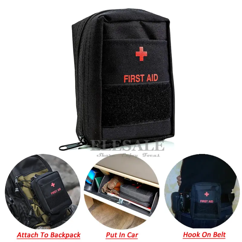 Portable Military First Aid Kit Empty Bag Bug Out Bag Water Resistant