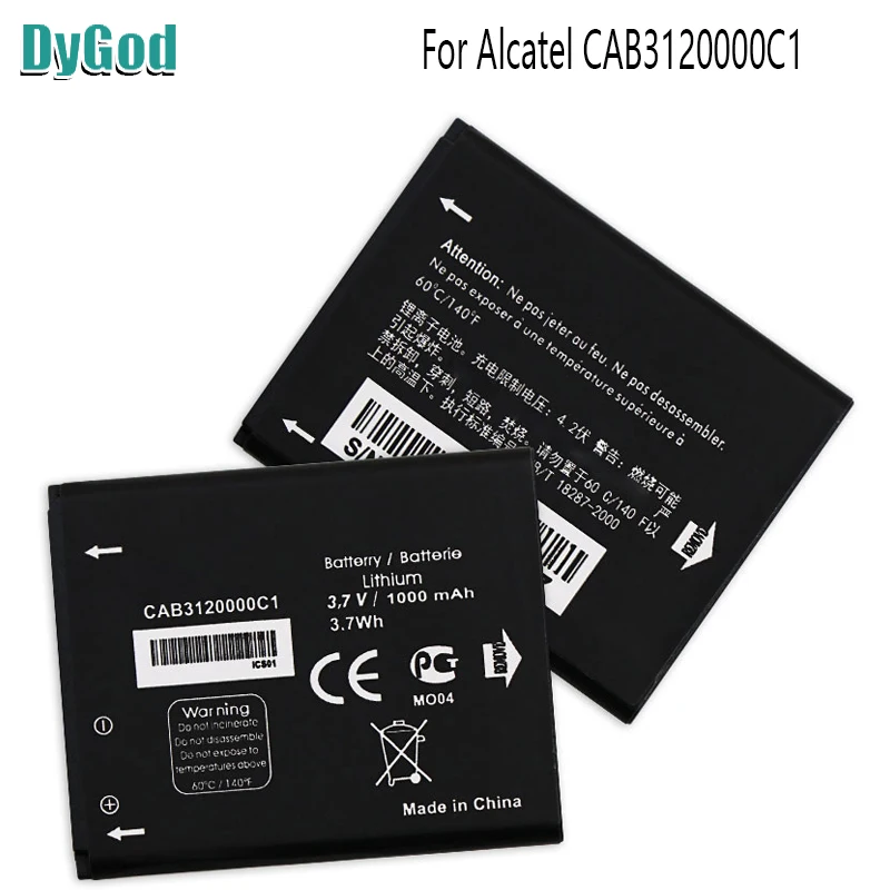 Аккумулятор для Alcatel CAB3120000C1 CAB3122000C1 1000 мАч|Аккумуляторы мобильных телефонов| |