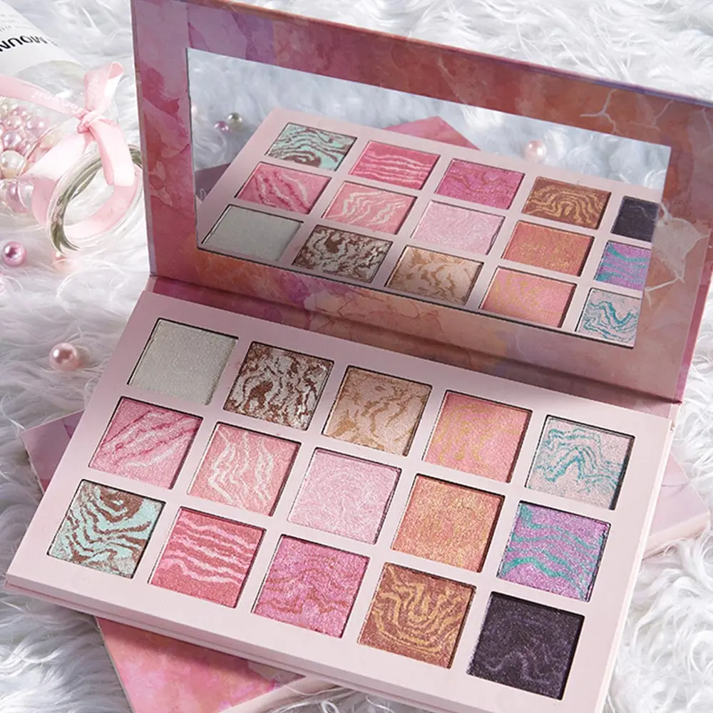 15 цветов Палитра теней для век Макияж Красота глазурованный пигмент Professional Eye Shadow