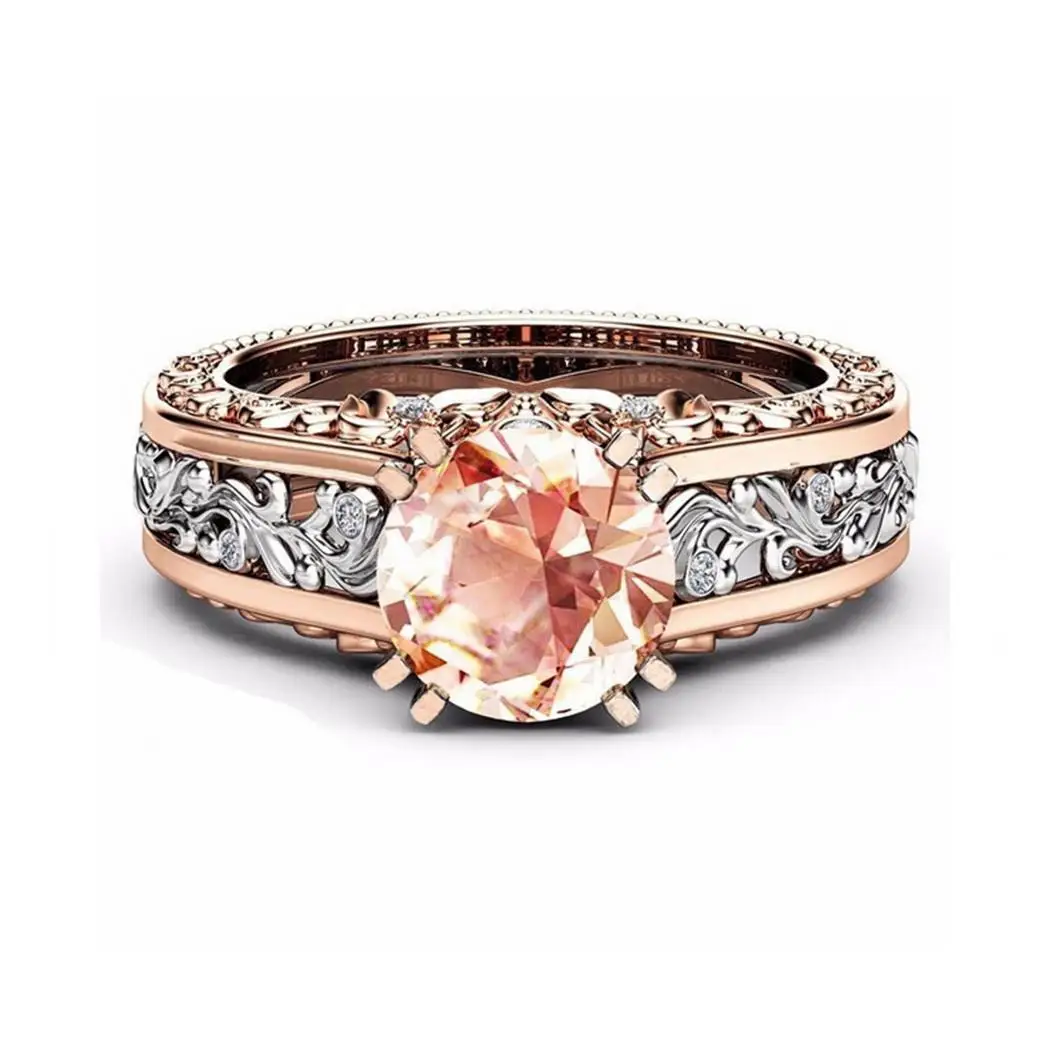Women Fashion Hollow Out Floral Pattern Rhinestone Alloy Ring Casual Daily Party etc Taper | Украшения и аксессуары