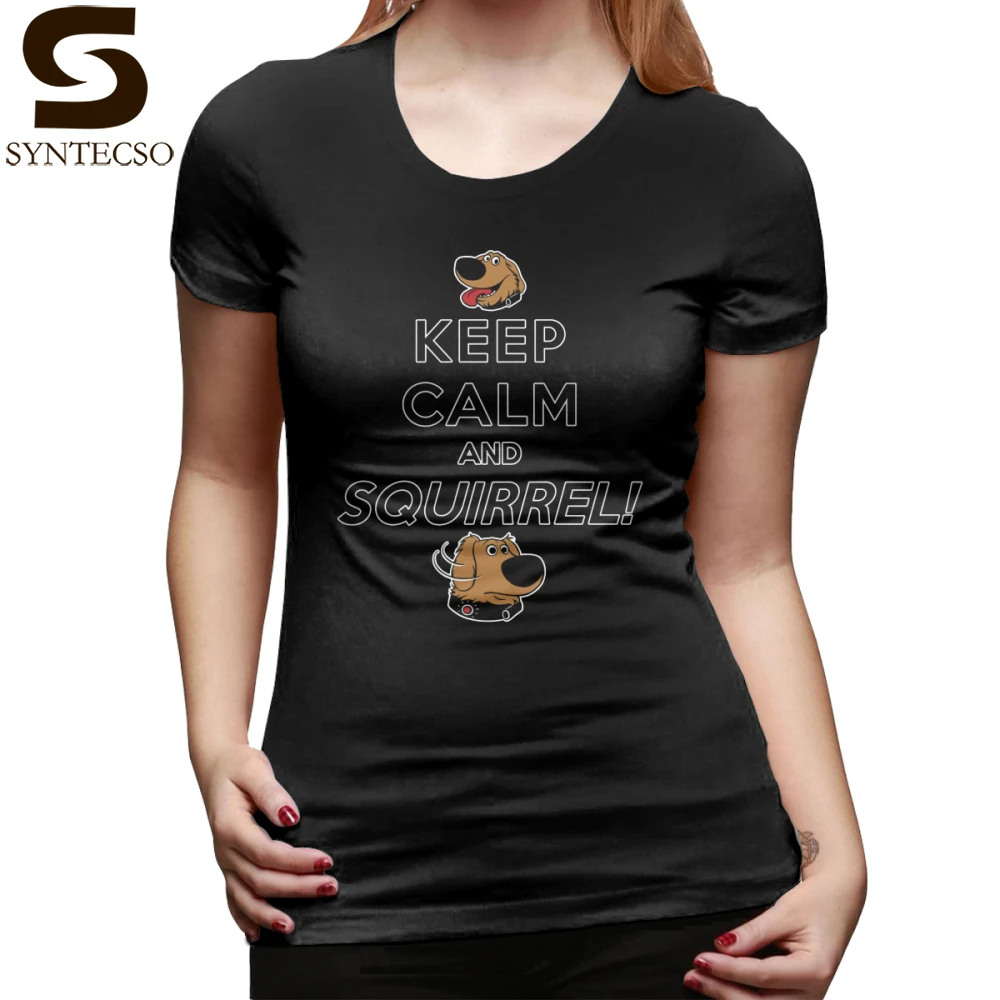 

Keep Calm T-Shirt Keep Calm And SQUIRREL T Shirt Print Cotton Women tshirt Kawaii Casual Orange Short Sleeve Ladies Tee Shirt