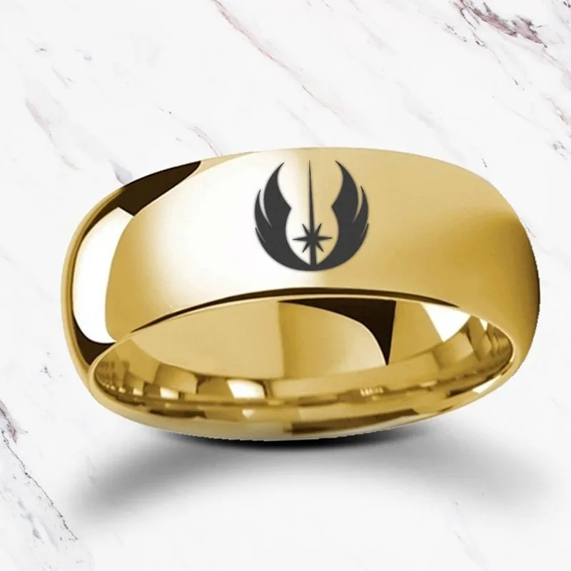 شخصية حرب النجوم معركة هوث المشهد الأتات ATST في الذهب لهجة 8 مللي متر محفورة الرجال النساء حلقة شخصية حرب النجوم معركة هوث المشهد الأتات ATST في الذهب لهجة 8 مللي متر محفورة الرجال النساء حلقة