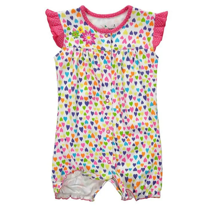 New Branded 100 Cotton Summer Ropa Bebe Girls Newborn infant Short Sleeve Clothing Clothes