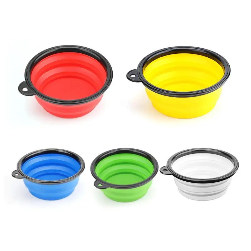 

Silicone Folding Dog Bowl Outdoor Travel Portable Pet Dog Cat Drink Bowel Universal Pet Feeder with/without Buckle Pet Supplies