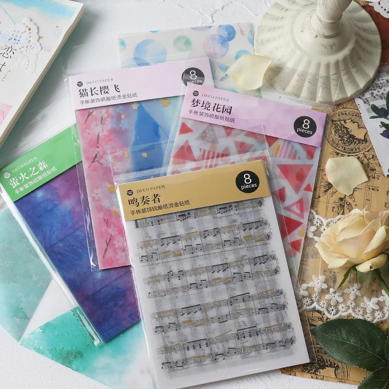 

Mohamm Cute Dream Garden Series Creative Handbook Decoration Stickers Scrapbooking Stationery Planner Office Supplies Stationery