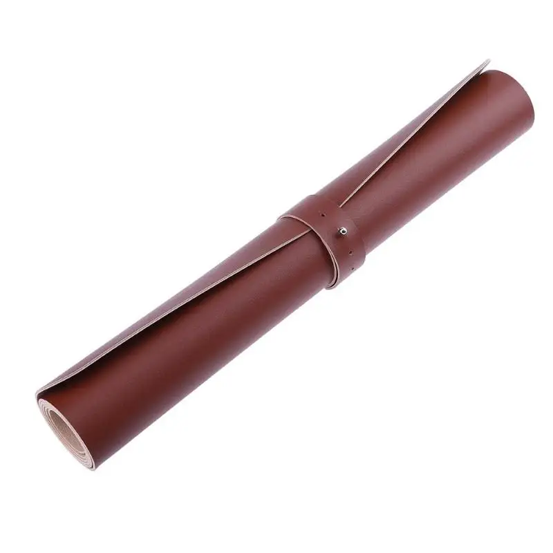 

L S PU Leather Office Desk Smooth Surface Brown Mat Writing Pad Keyboard Mouse Tablet Drawing Writing Board 800x400mm