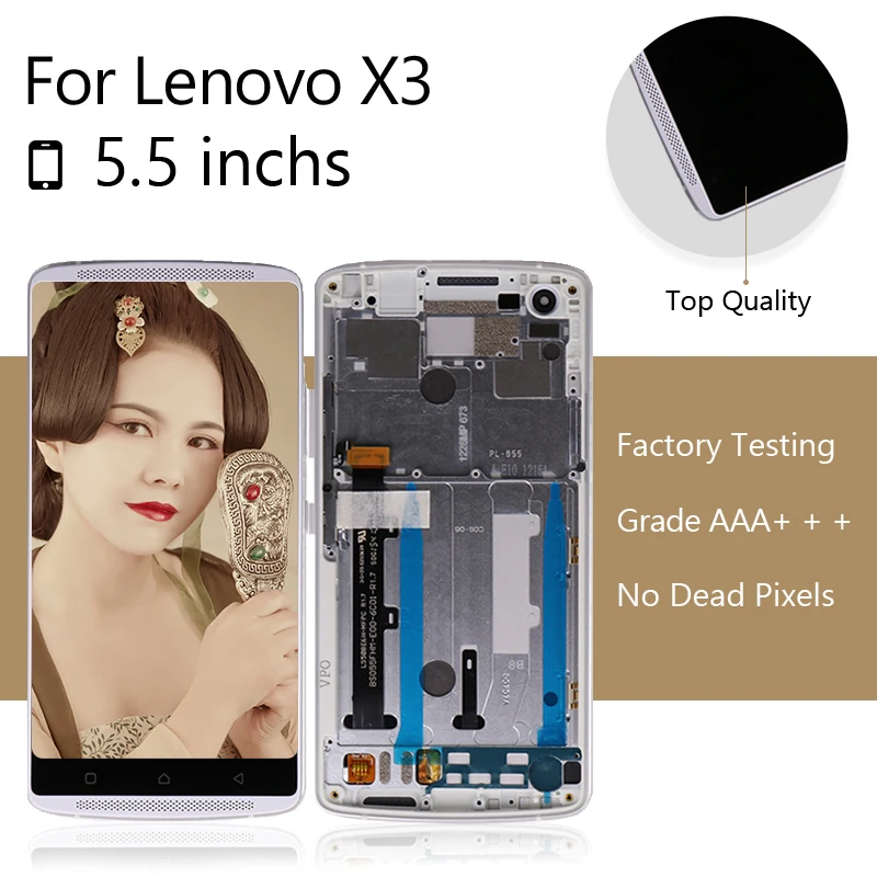 Дисплей для Lenovo Vibe X3 LCD Lemon X дисплей X3C50 X3C70 X3A40 ЖК сенсорный экран дигитайзер +