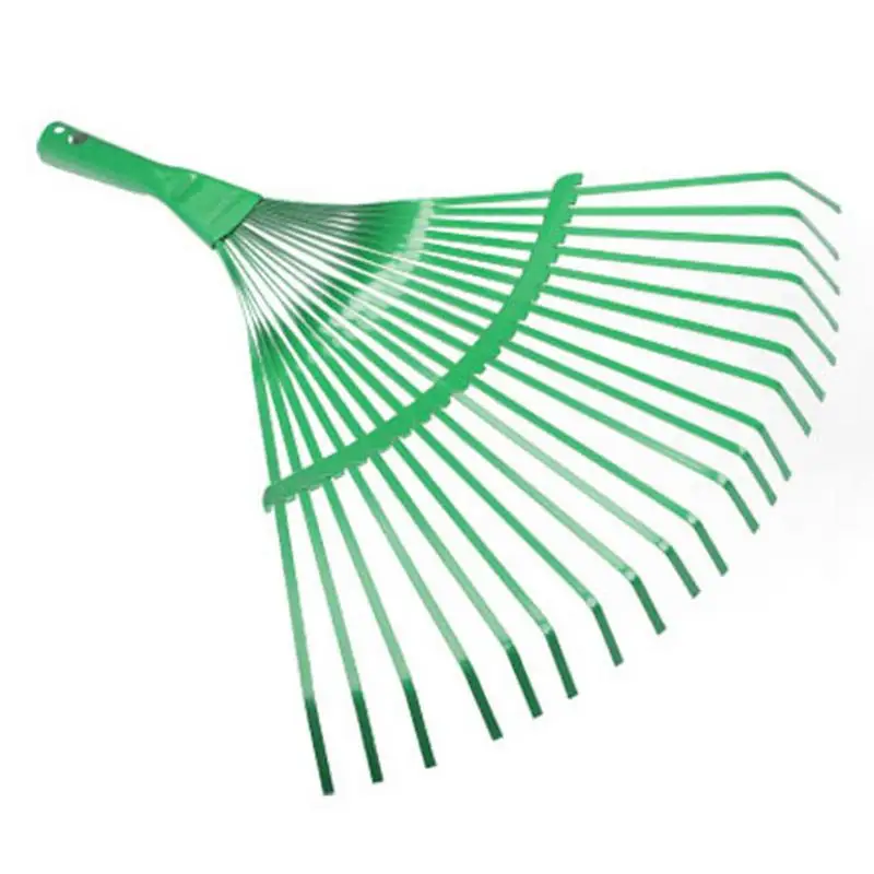 

20 Teeth Garden Leaf Rake Metal Camp Rake Sowing Weeding Garden Tools Leaf Weed Cleaner Garden Tool