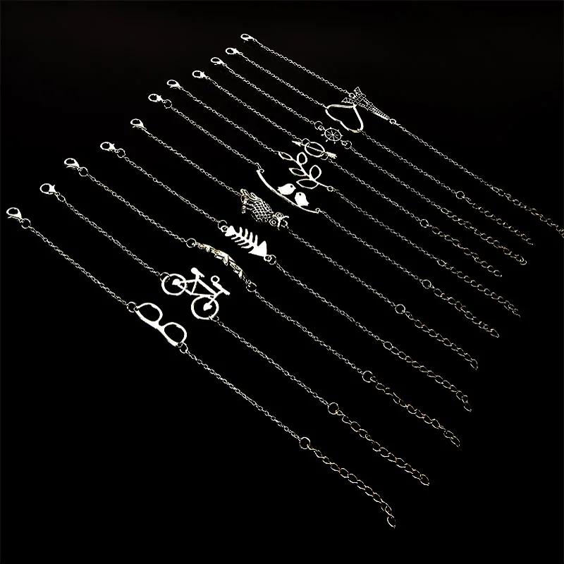 

LNRRABC new Wedding Bracelet Top Gift Simple Plated high Quality Style Silve Jewelry Charm Wholesale Banquet fashion Bracelets