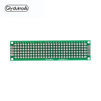 

Glyduino 10PCS 2*8 CM Double Side Spray Tin Plate Universal Experiment Boards PCB Circuit Hole Hole Plate