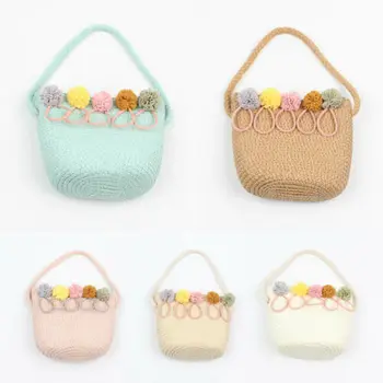 

Beach Retro Straw Rattan Wicker Hand Bag Knitted Messenger Bag Baby Girls Purse