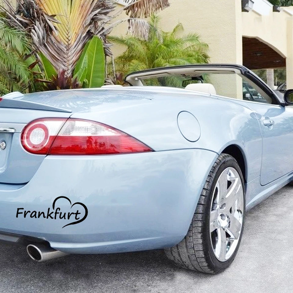 Car stickers in your desired colour Frankfurt Heart Pulse Town City Sticker Love