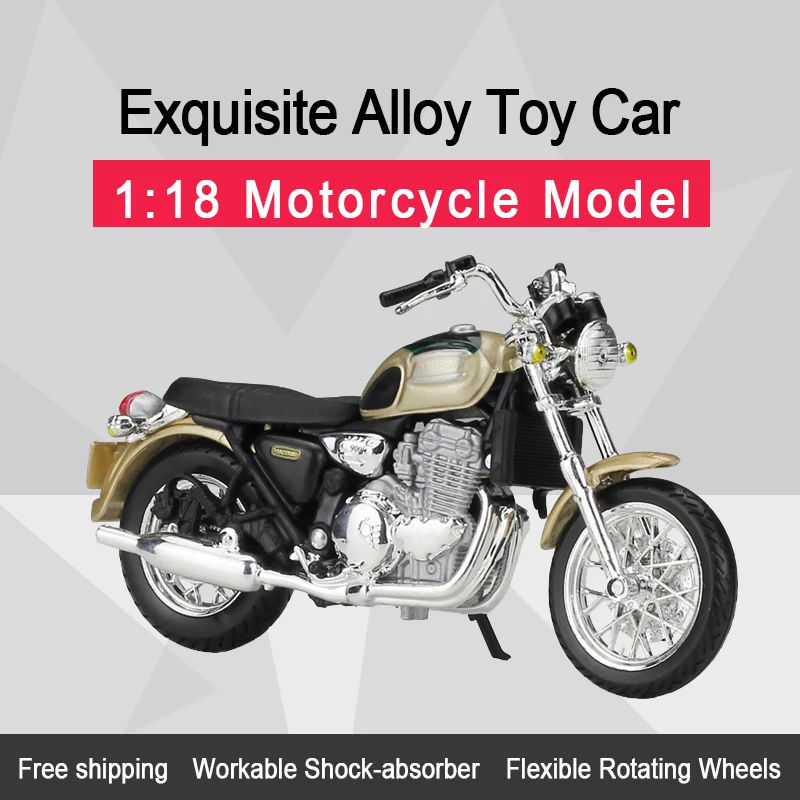 

MAISTO 1:18 TRIUMPH THUNDERBIRD Alloy Diecast Motorcycle Model Workable Shork-Absorber Toy For Children Gifts Toy Collection