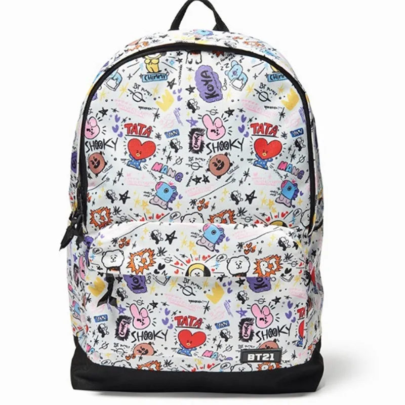 

KPOP V JUNGKOOK SUGA Bags K-POP New Fashion Cotton Canvas Bags Women/Girls Backpacks/Cartoon Options