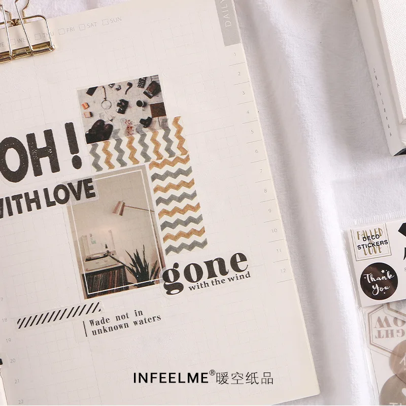 Diary Scrapbook Bullet Journal Stickers For Planner Letter Words Custom Stickers Thank You Hello Seal Label Title Box Stationary