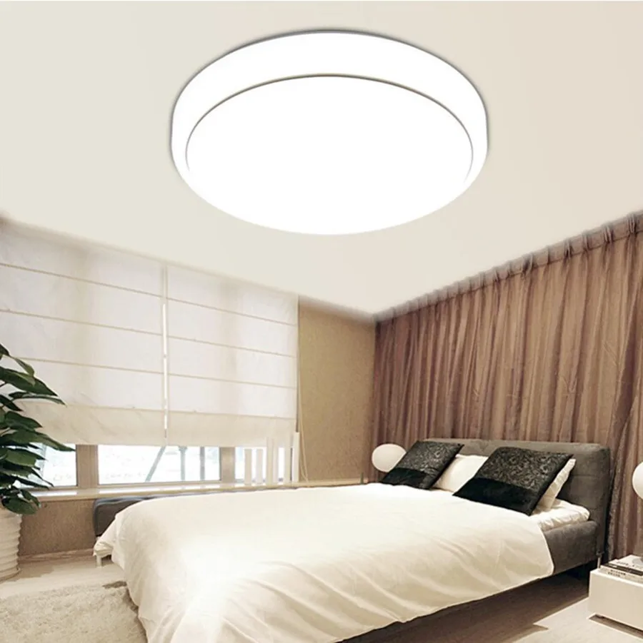 

LED Simple Acrylic Panel Ceiling Light 24W 18W 12W Round Lighting Surface Mount AC 110-240V Home Lighting Modern Light