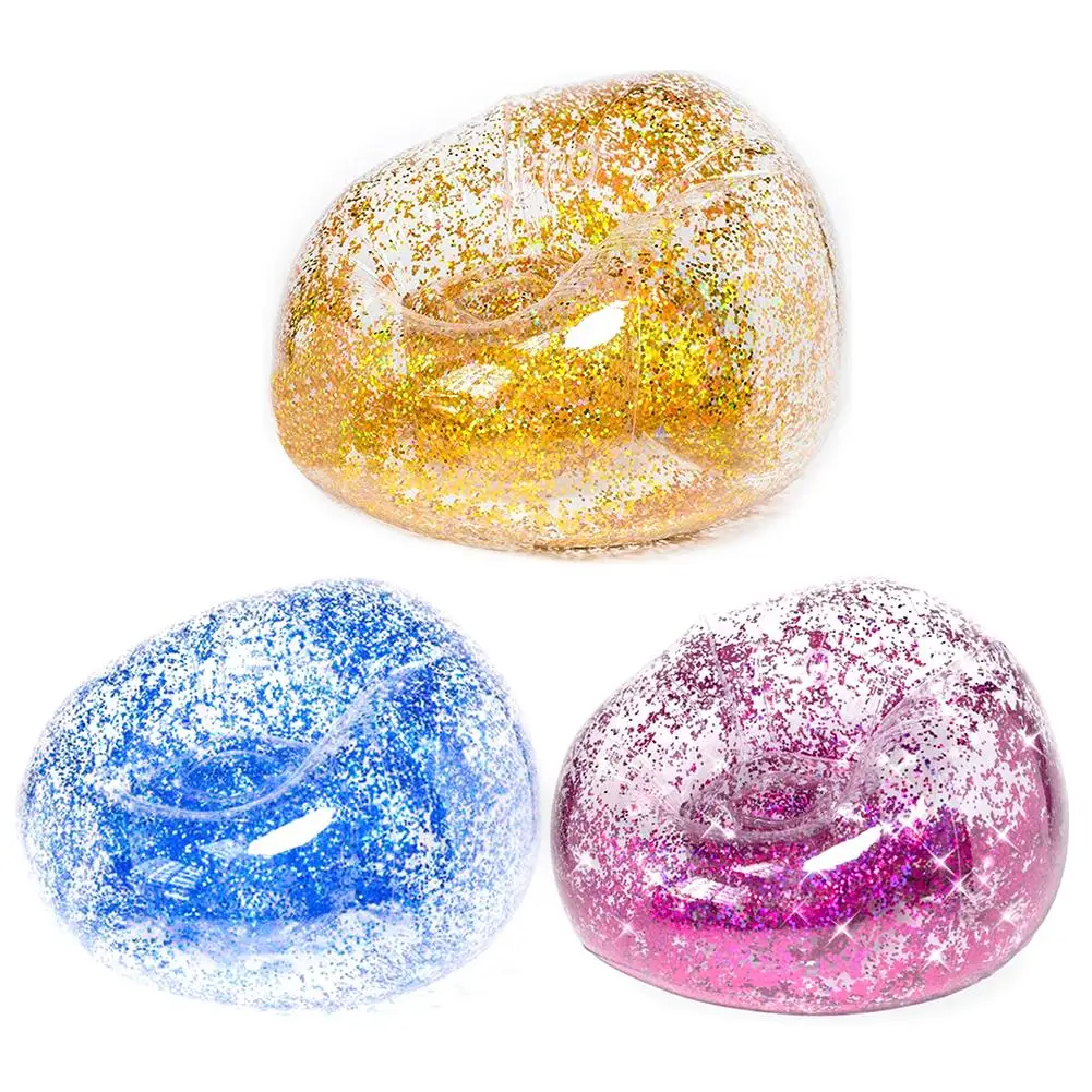 

Multi-purpose Sequins Inflatable Sofa Lazy Couch Outdoor Beach Bedroom Cute Recliner Fashion Cushion Sofa Chair