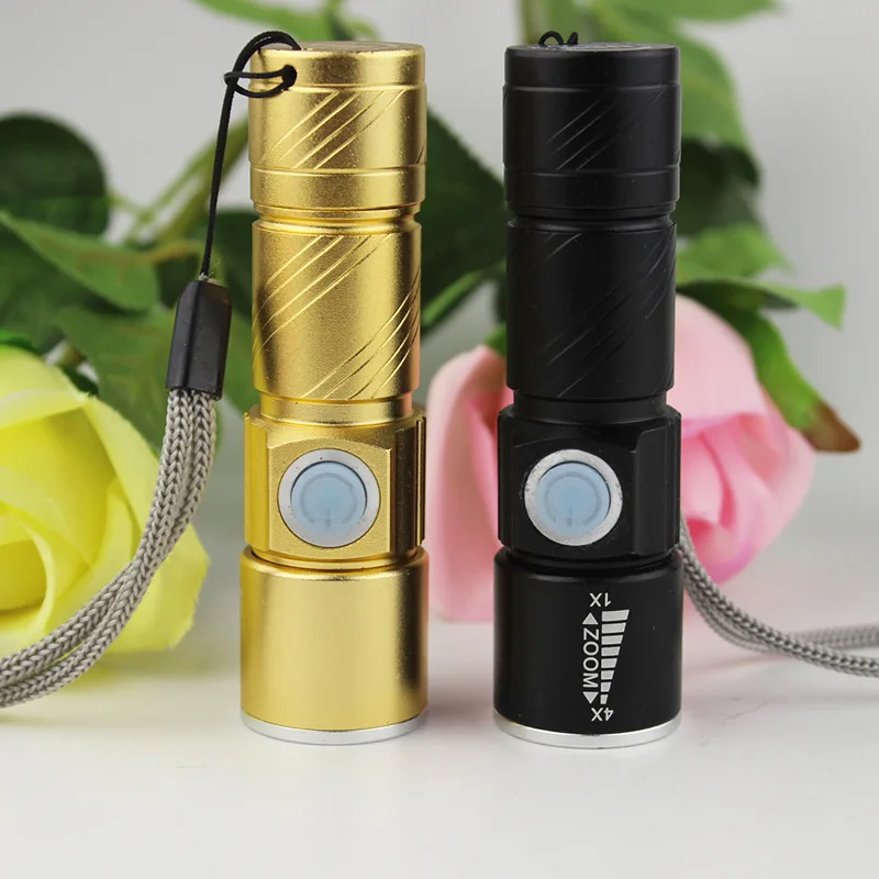 

DE.SOUL USB Charging Telescopic Flashlight Led Glare Mini Bicycle Headlights Night Riding Equipment Night Lighting Waterproof