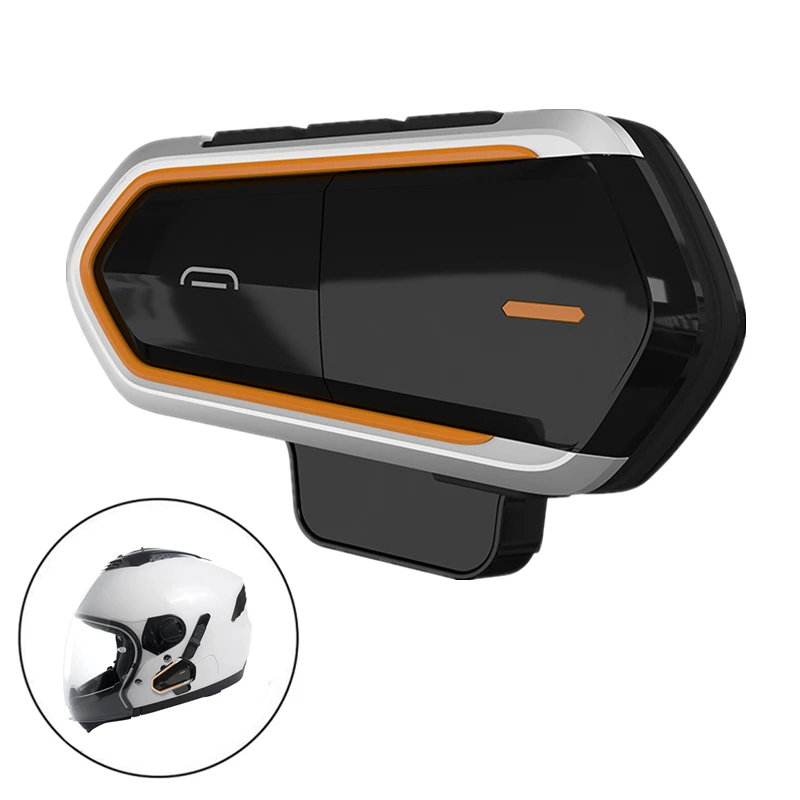 

QTBE6 Motorcycle Helmet intercom bluetooth Helmet Headset Waterproof Wireless Interphone Headphone with FM Radio Moto Earphone