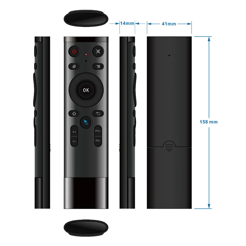 

Powstro USB Receiver Remote Control Air Mouse Remote Voice Remote Support For Smart TV Internet Box Networked Set-Top Box