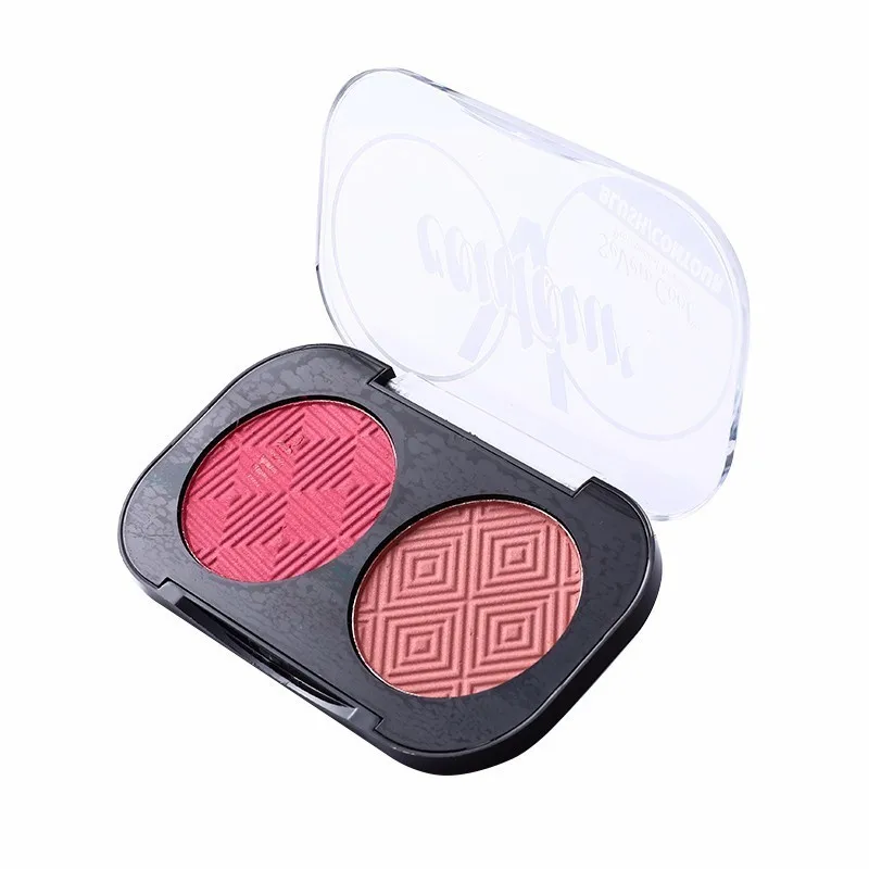 Blueness 2 цвета натуральные Румяна Presionado Maquillaje запеченные матовые румяна палитра