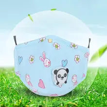 Детские анти пыли дышащий хлопок защитный лицевая маска с воздушный клапан