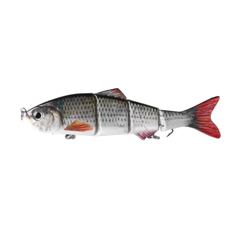 

3D Eyes 4-Segment Lifelike Fishing Hard Lure Artificial Crankbait with Fishing Hooks Fish Tackle Pesca Accessories Tool