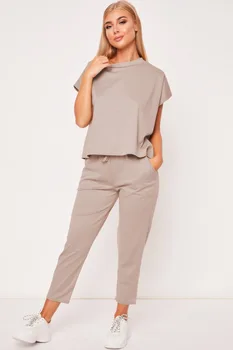 

Hirigin New Casual Ladies Women's Summer Short sleeve O-neck seven-point trousers 2PCs