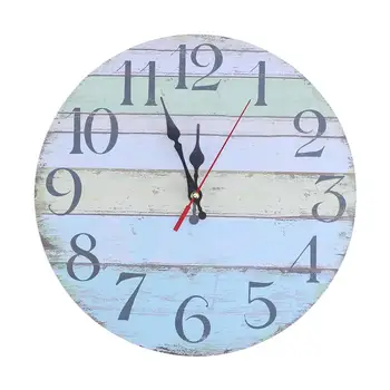 

1PC Antique Round Vintage Modern Retro Creative Mediterranean Wooden Wall Clock Unique Gift Office Home Decor Wall Decoration
