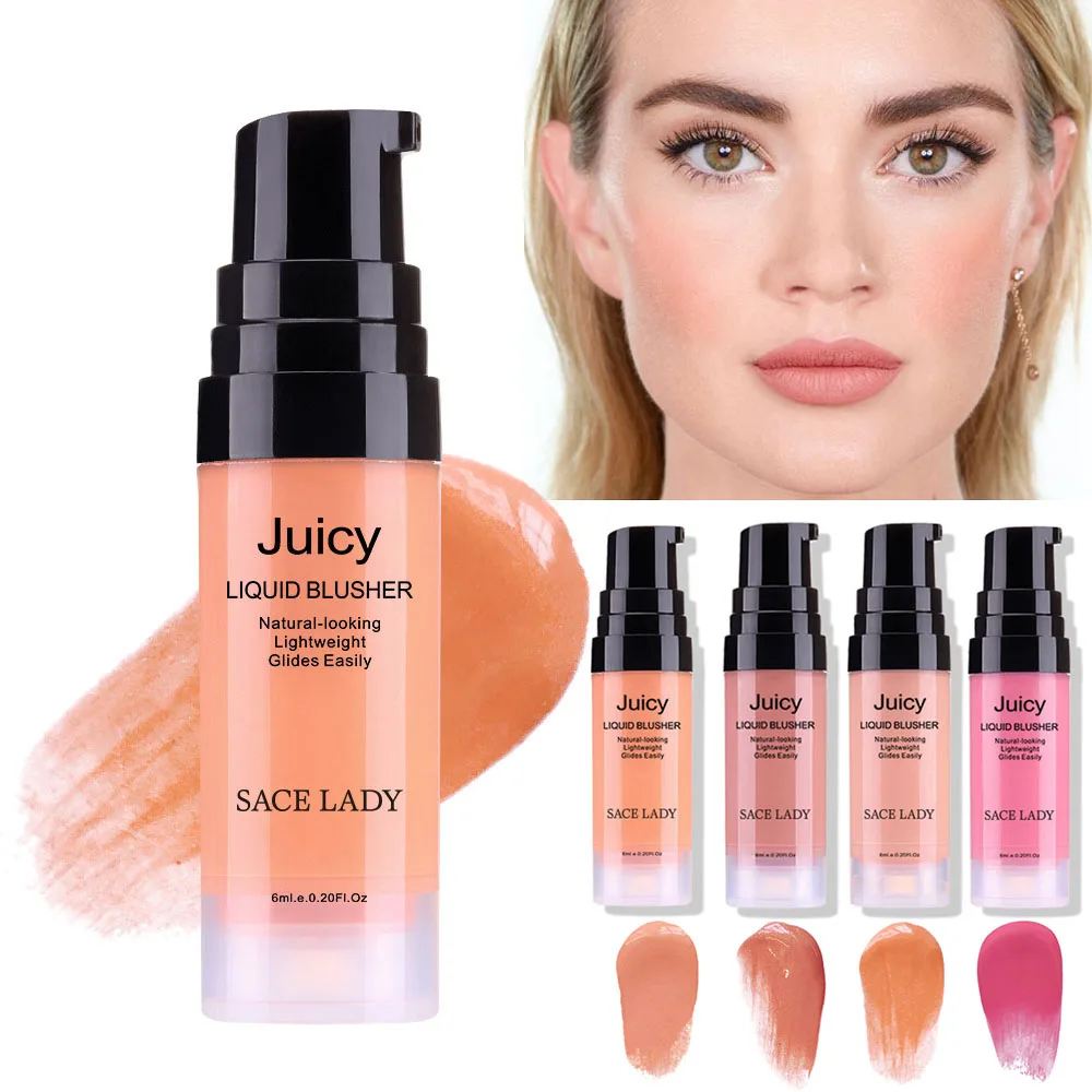 

SACE LADY 4 Colors Face Rouge Make Up 6ml Professional Liquid Blush Makeup Natural Cheek Blusher Sailor Moon Makeup TSLM1